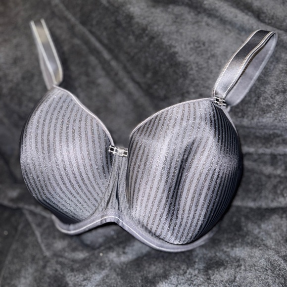Freya Gray Striped Underwire Bra - Picture 2 of 11